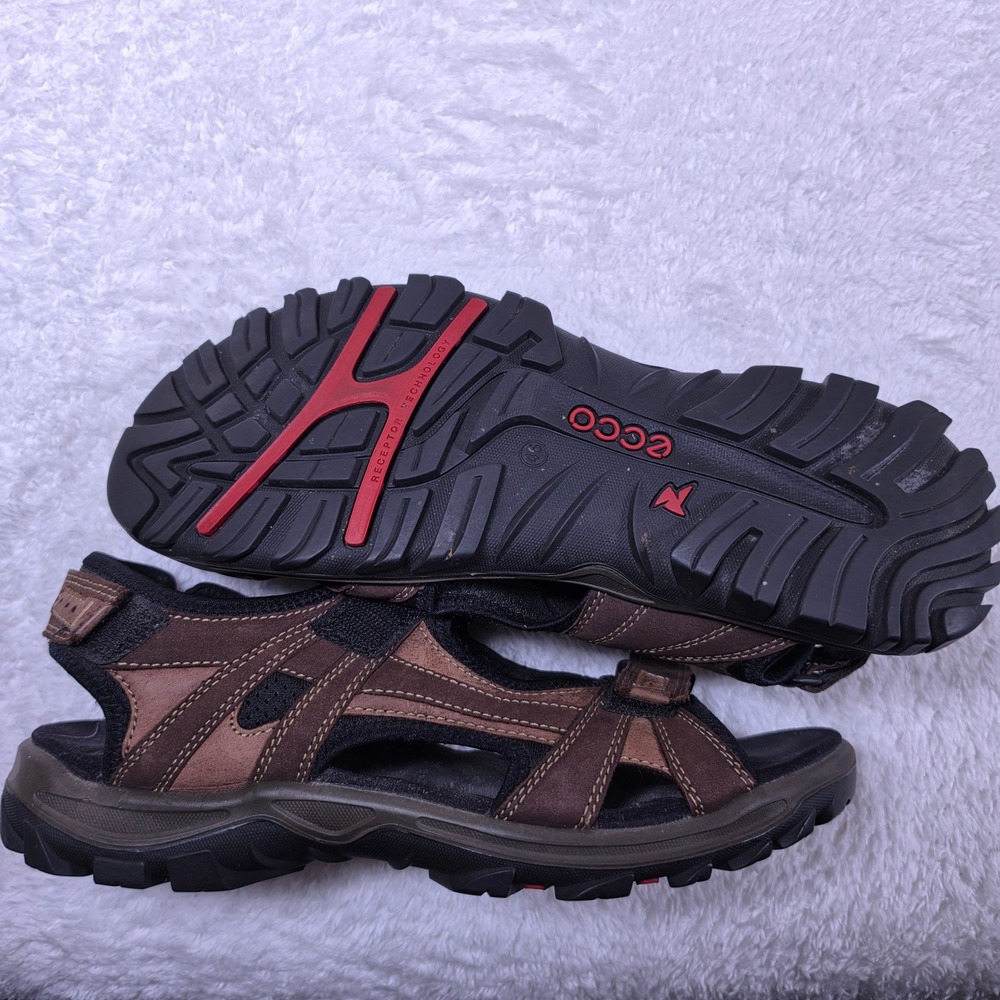 ECCO Yucatan Mens 46 Brown Hiking Sport Sandals Receptor Technology